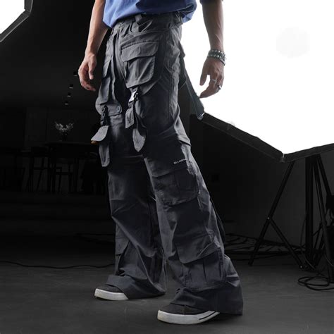 MILITARY GREY RIPSTOP CARGOS - Premium Oversized Cargos – BLUORNG