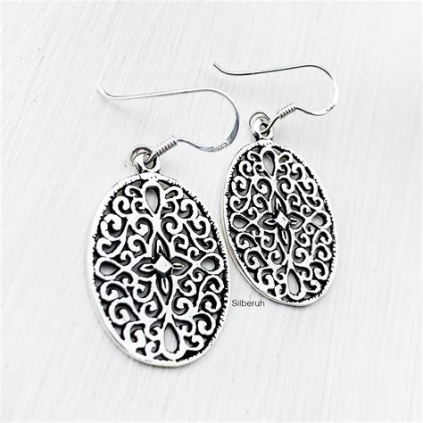 Moroccan Jali Silver Earring – SILBERUH