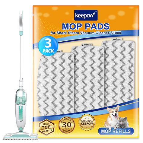 KEEPOW Steam Mop Pads for Shark Hard Floor Cleaner S1000 Series ...