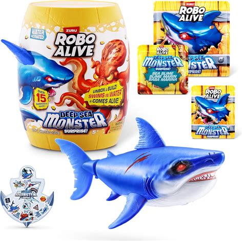 Amazon.com: Robo Alive Deep Sea Monster Surprise (Shark) by ZURU ...