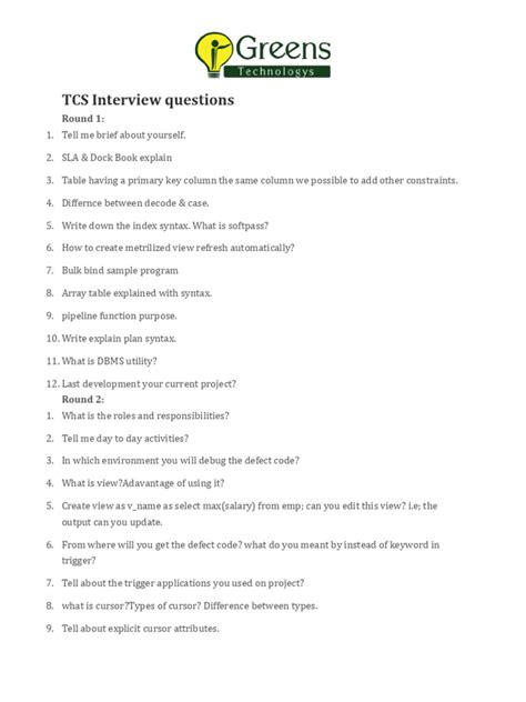 TCS Interview Tips 的图像结果