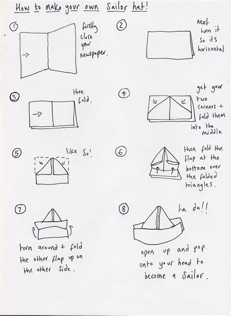Image result for Paper Sailor Hat Tutorial