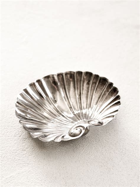 Vintage Set of Three Spanish Silver Shell Salts - The Diarist