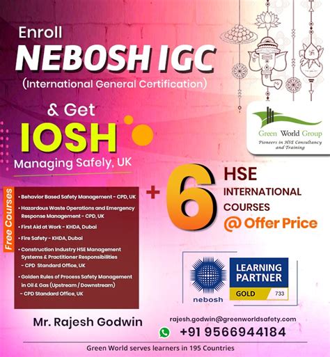 Ganesh Chaturthi Special OFFER for NEBOSH IGC - AdTrack