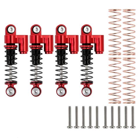 INJORA RC Car Aluminum Shocks Absorber Set Assembled for 1/24 RC ...