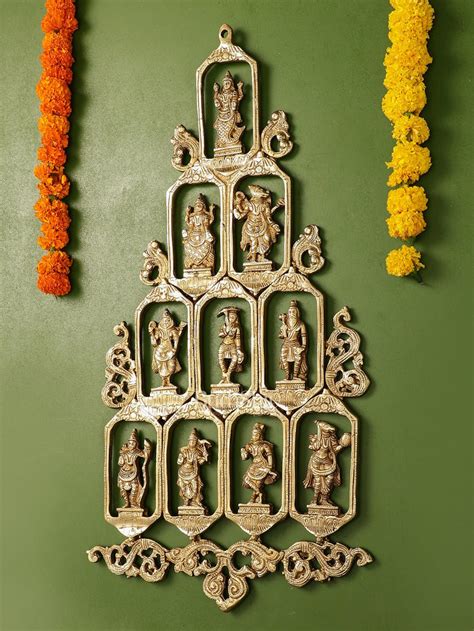 Brass Dashavatar Wall hanging – Budhshiv.com