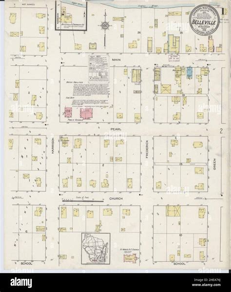 Map of belleville wisconsin hi-res stock photography and images - Alamy
