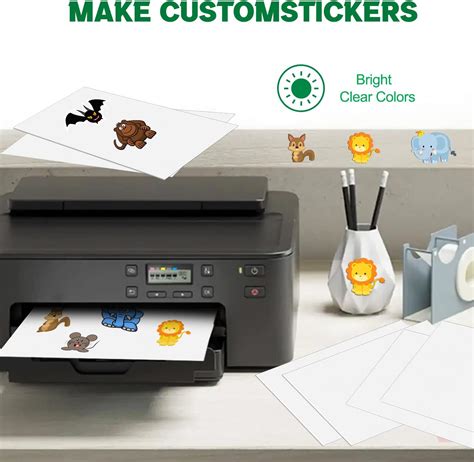 Buy Printable Sticker Paper 8.3 x 11.7- Blank Custom Label Sticker ...