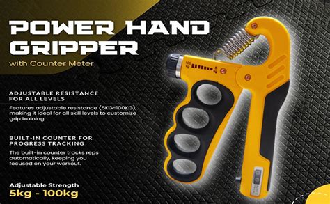Buy Power Hand Gripper| Counter Meter 5-100Kg | Muscle Building ...