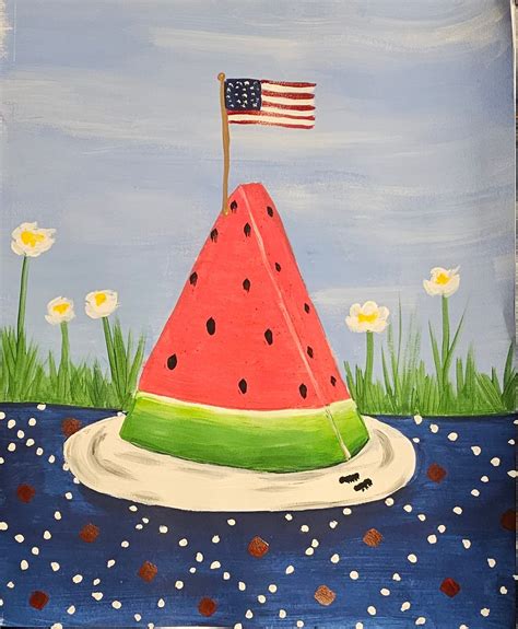 Watermelon paint class, Union Grove Baptist Church, Maryville, 8 June ...
