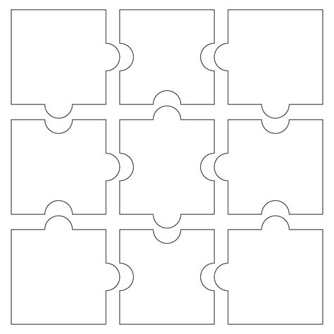 9 Piece Jigsaw Puzzle Template - 10 Free PDF Printables | Printablee