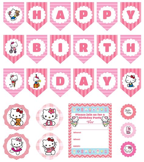 Pink Hello Kitty Party Printable | Hello kitty birthday decorations ...
