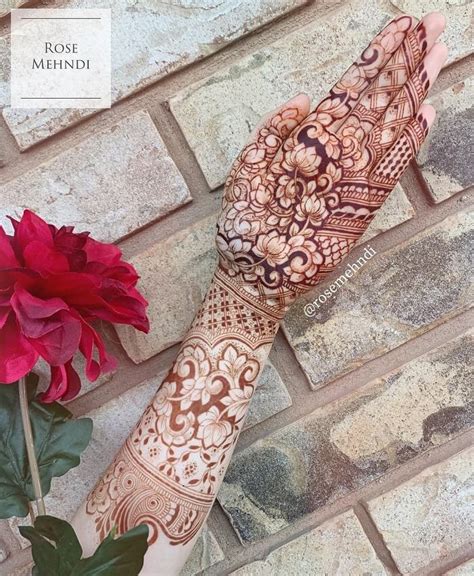 90+ Lotus Mehndi Designs for Front and Back hand and Feet
