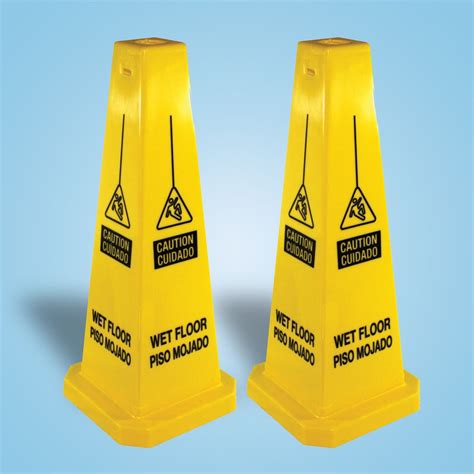Wet Floor Cones - English/Spanish | Cstore1