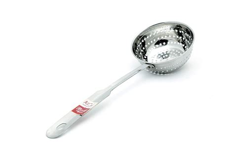 KCL Stainless Steel Powa Jhara Handheld Colander/Strainer with Hole ...