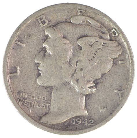 *$5 S&H* Collectible 1942-S Mercury Liberty 90% Silver United States ...