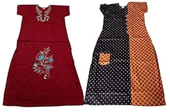 Buy Sakti Multi Color Nighty Pack of 2 at Amazon.in