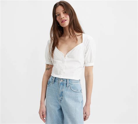 Marta Raglan Short Sleeve Blouse - White | Levi's® US