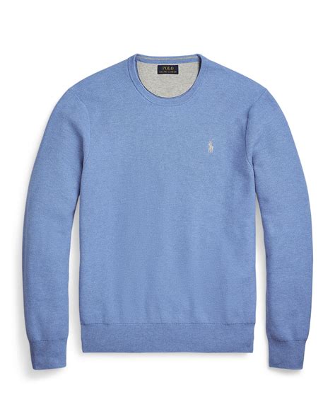 Polo Ralph Lauren Mens Waffle Knit Jumper Sumer Blue