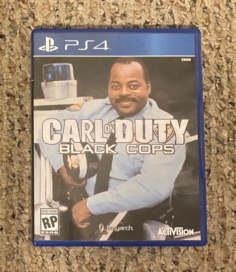 CUSTOM - Call Of Duty - Carl On Duty Black Cops Ops PS4 PS5 MEME Game ...
