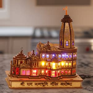 BABAWALLA Buy Premium Shree Ram Mandir Model with light, Ram ...