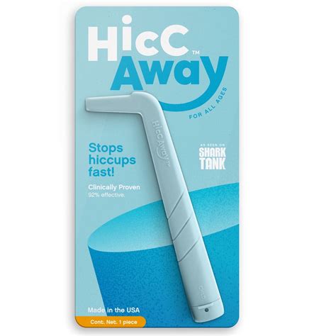 HiccAway Hiccup Straw – Clinically Proven Fast Hiccup Relief for All Ages – Drug-Free, Reusable ...