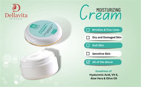 Dellavita Moisturizer Face Cream 50 gm for Women Men | Sensitive Dry ...