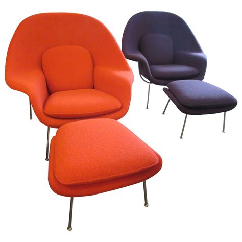 Eero Saarinen Womb Chairs and Ottomans by Knoll at 1stDibs