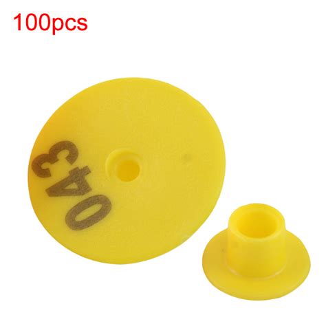 Buy Shulemin 100Pcs Round Shape Livestock Animal Ear Tags Labels for ...