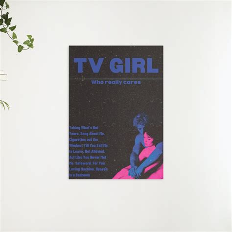 Who Really Cares Digital Poster / TV Girl Printable Wall Art / Indie ...