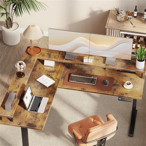 OffiGo Standing Desk, 150 x 120 cm L Shaped Electric India | Ubuy