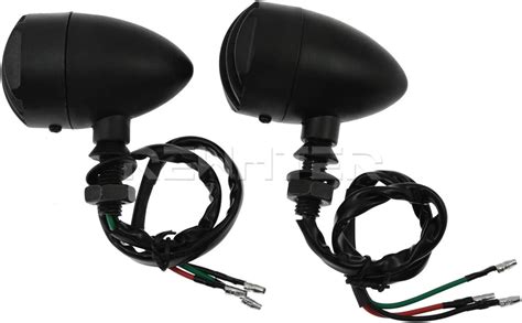 Buy HDBUBALUS Black Grill Bullet Turn Signal Indicator Light Lamp ...