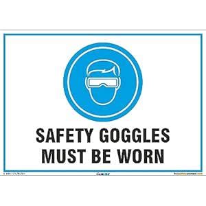 buysafetyposters.com -Safety Goggles Must Be Worn Signs in English ...