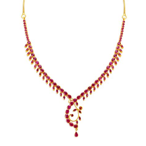 Floral Ruby Necklace Set