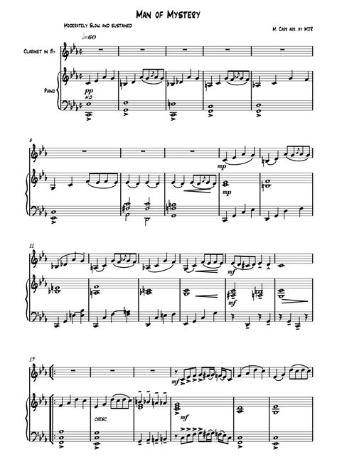 Man Of Mystery (arr. Michael James REGAN) by Michael Carr Sheet Music ...