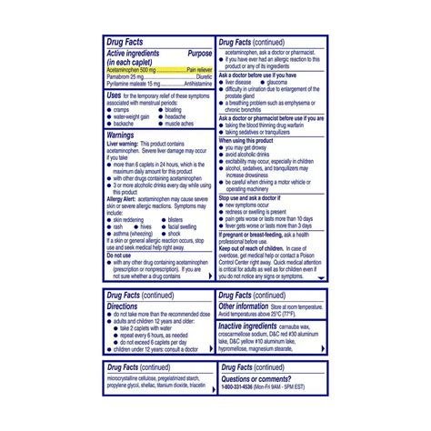 Buy Midol Complete Caffeine Free Menstrual Symptom Relief Caplets, 24 ...