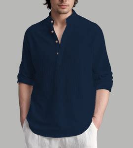 Navkanj Men Solid Straight Kurta - Buy Navkanj Men Solid Straight Kurta ...