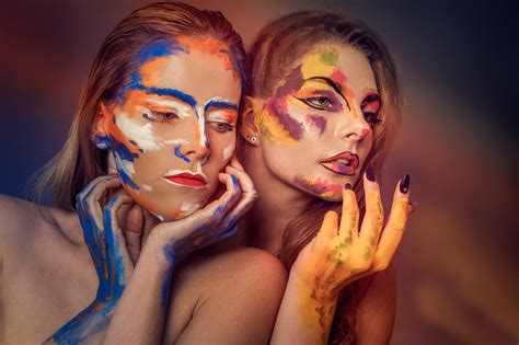 2048x1365 / body paint face women model wallpaper - Coolwallpapers.me!