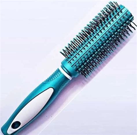 Buy Round Rolling Curling Roller Comb Hair Brush With Soft Bristles For ...