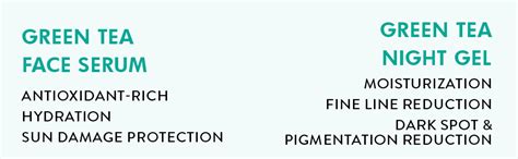 mCaffeine Green Tea Night Hydration Routine with Face Serum & Night Gel ...