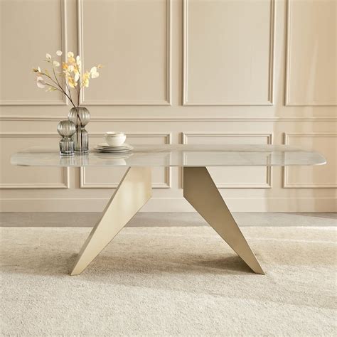 Buy Homeshores Ceramic Top 6-Seater Dining Table - Gold from Home ...