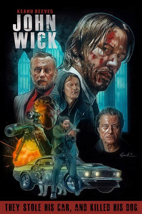 John Wick Poster Movie Digital Print Door Hanging Custom Printing Wall ...