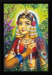 Braj Art Gallery Shri Radha Rani in Vrindavan Painting Photo Frame Size ...