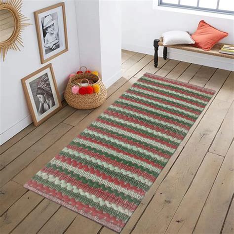 Buy Ethnicknots Rectangle Multi Chindi Braid Hand Woven and Reversible ...