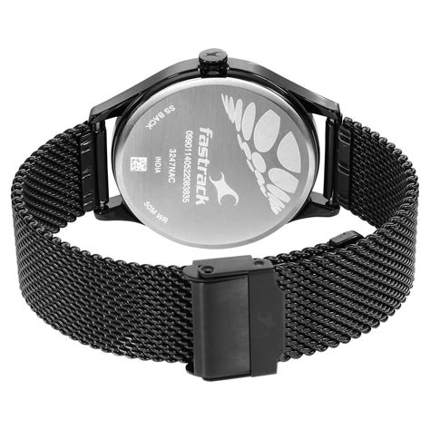 Buy Online Fastrack Style Up Quartz Analog with Day and Date Black Dial ...