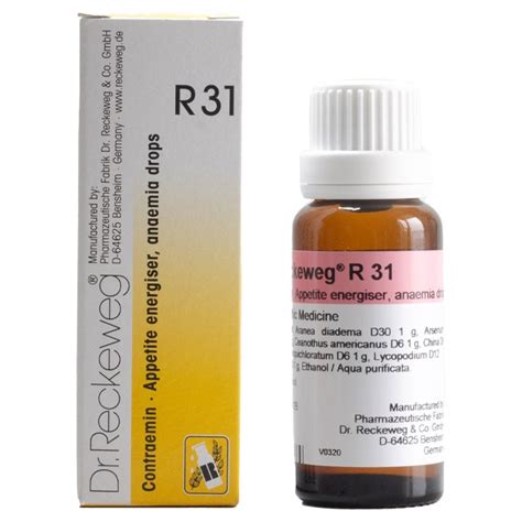 Dr. Reckeweg R31, Homeopathic Medicine For Blood Circulation in Brain ...