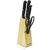 Buy AGARO Galaxy 9 Pcs Kitchen Knives Set with Wooden Case, 7 Knives, 1 ...