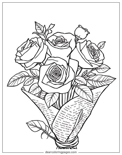 Coloring Pages Of Roses And Flowers [2025]