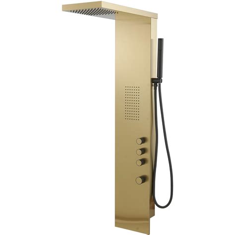 Gold Shower Tower Bathroom Shower Panel System With Body Jet ...