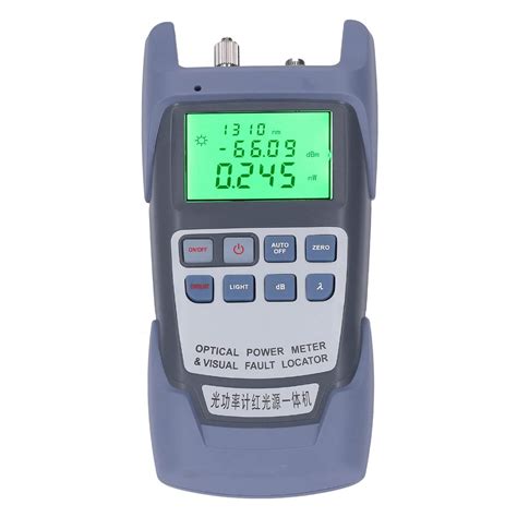 Optical Power Meter, Grey 650nm Fiber Optic Cable Tester High Accuracy ...